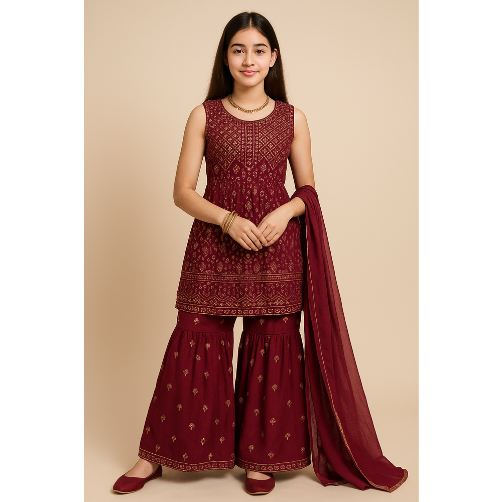 EIRA GIRLS PLAZO SUIT RK