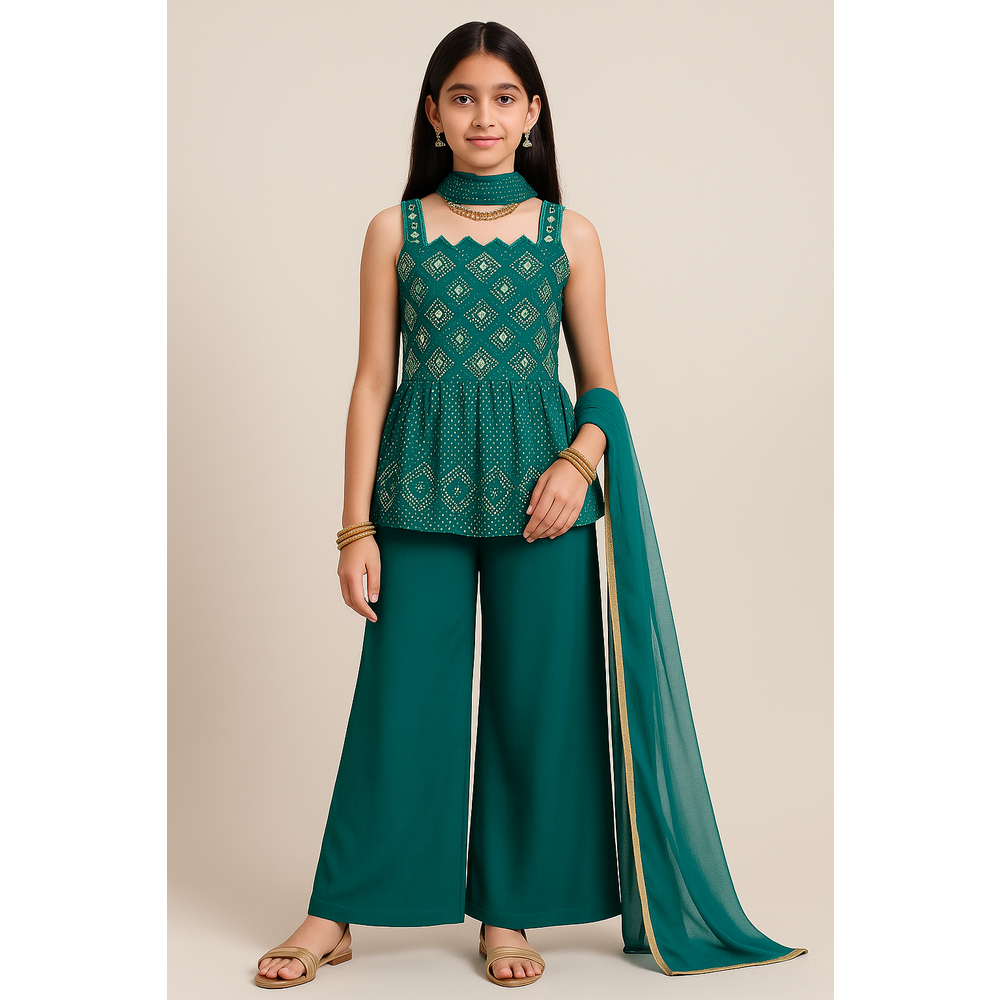 EKTA GIRLS PLAZO SUIT OS