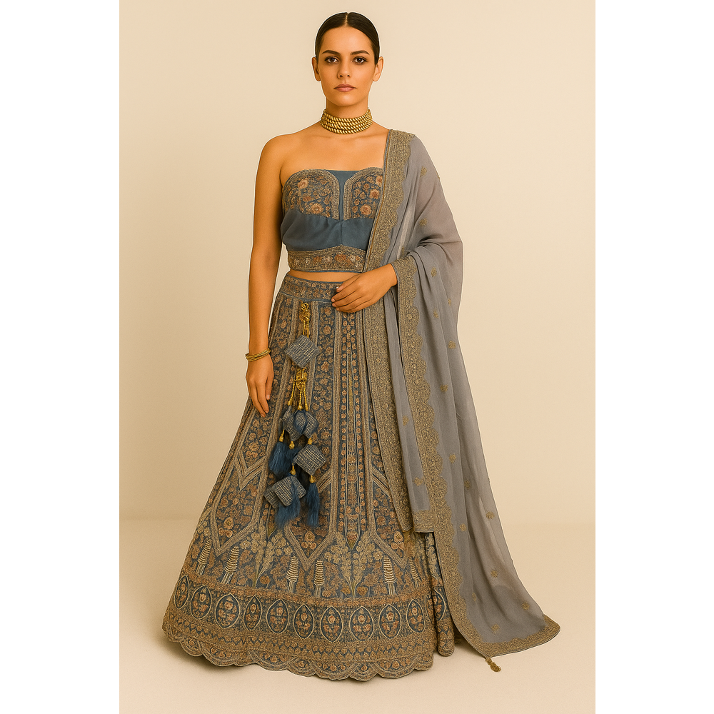 FATIMA  UNSTITCHED LENGHA SUIT OSK