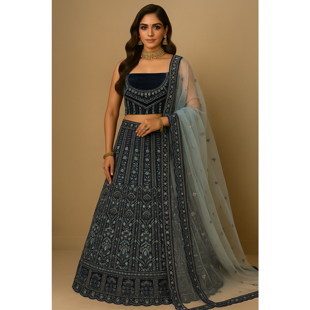 AQEELA SEMI BRIDAL UNSTITCHED LENGHA SUIT WWK