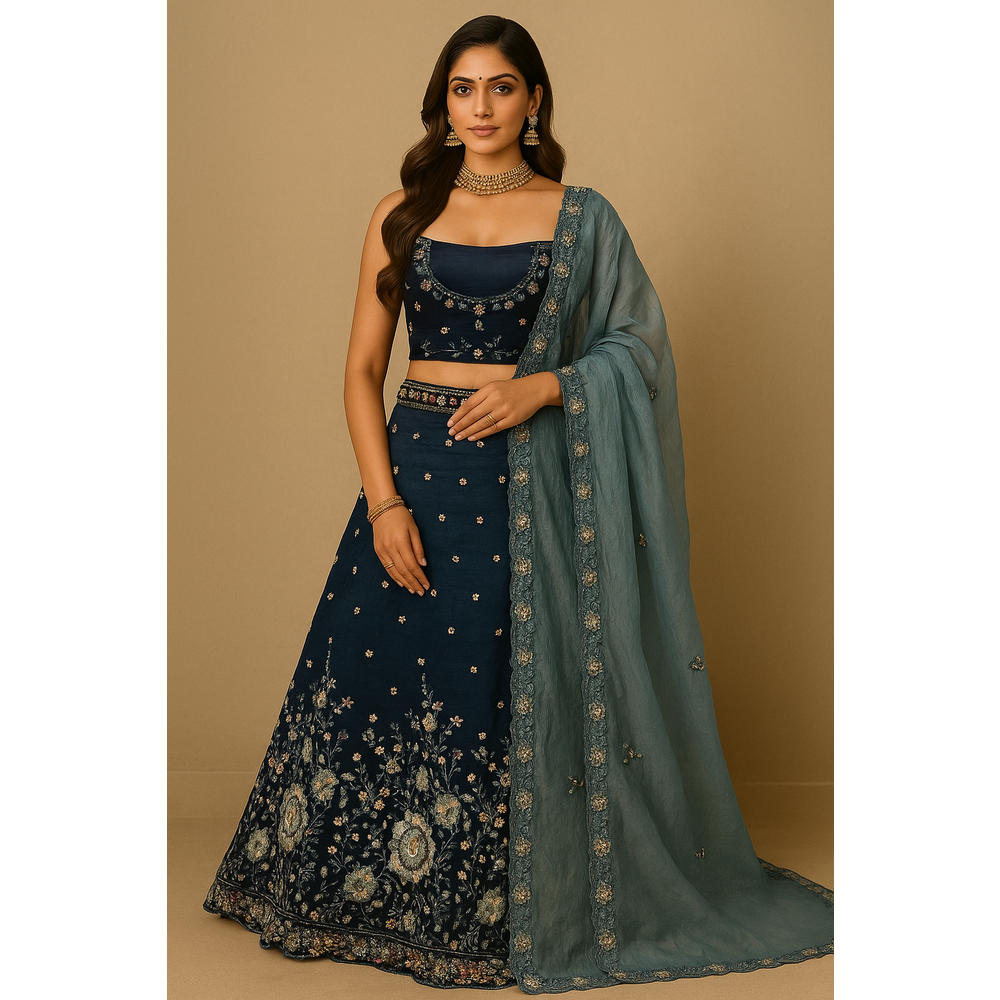 SEEMA UNSTITCHED LEHENGA SUIT