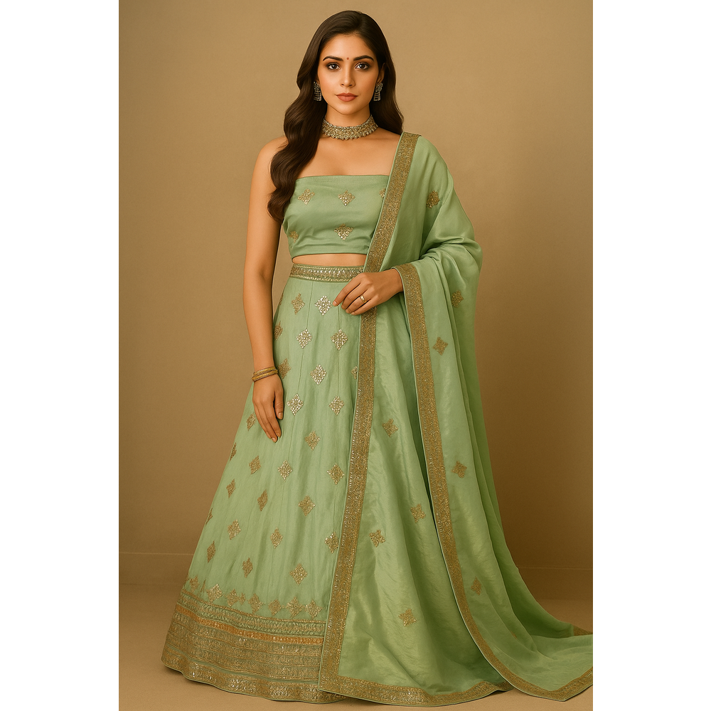 AMIRA  UNSTITCHED LENGHA SUIT