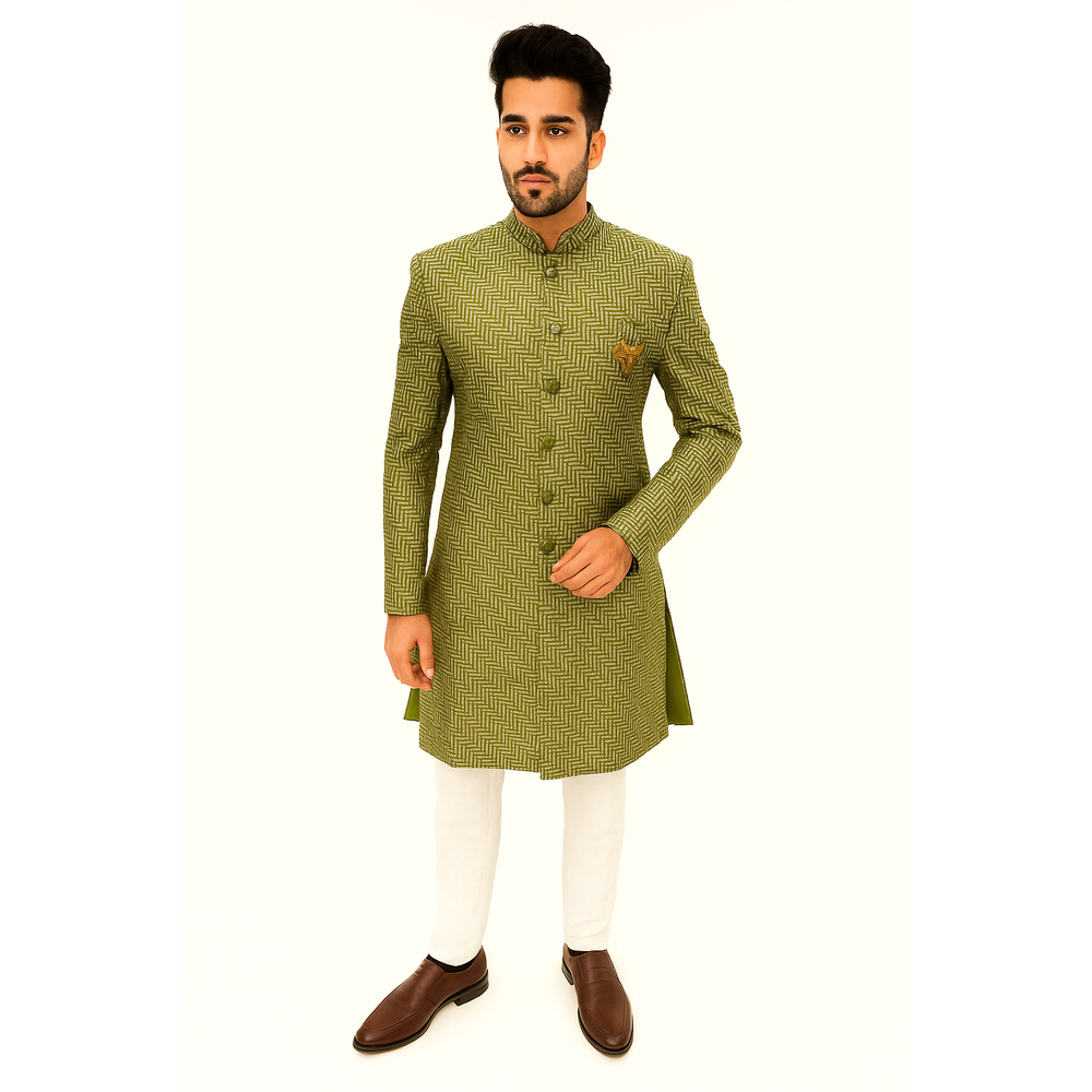 MANSOOR MENS INDO WESTERN SUIT HSK