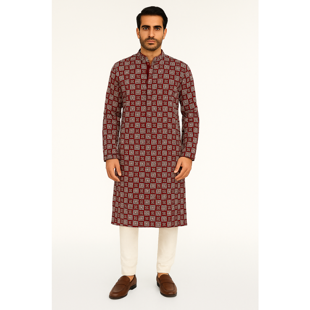 AMAR MENS SEQUENCE KURTA SUIT