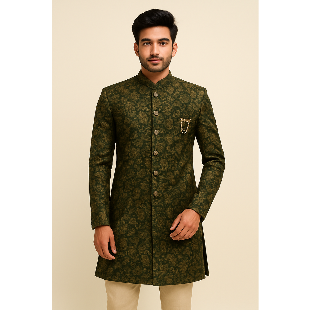 MANISH MENS SEMI INDO WESTERN SUIT 