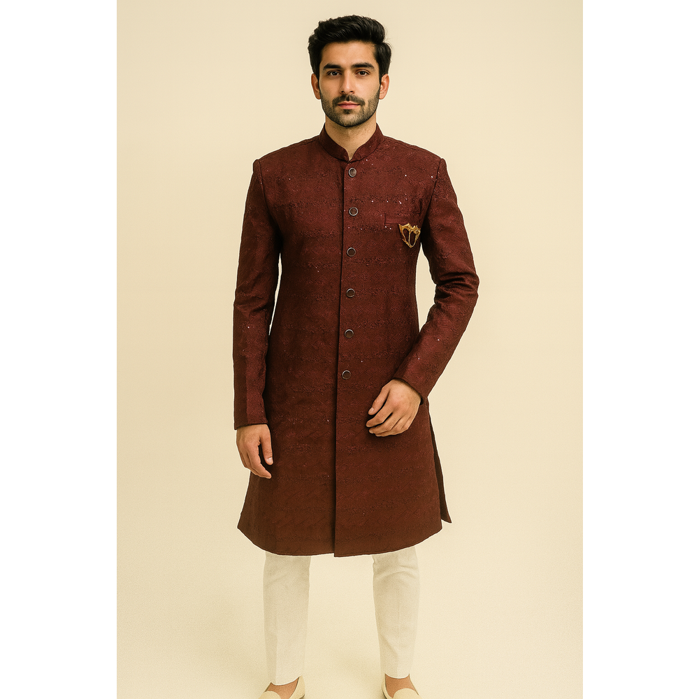 SIDDHARTH MENS SEMI INDO WESTERN SUIT 