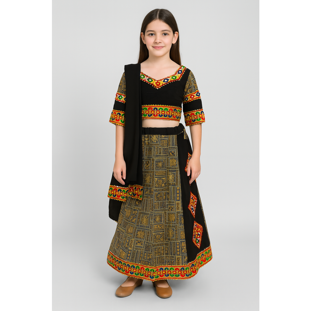 ESHITA GIRLS GARBA SUIT HKK