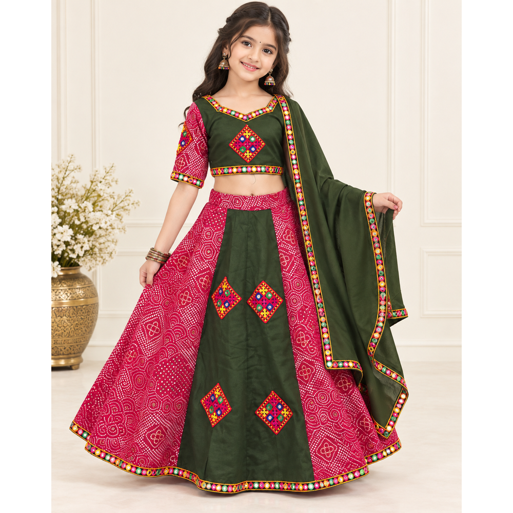 ASU GIRLS GARBA LEHENGA SET
