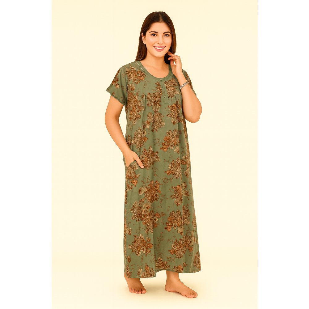 MANSVI PRINTED COTTON NIGHTY MS
