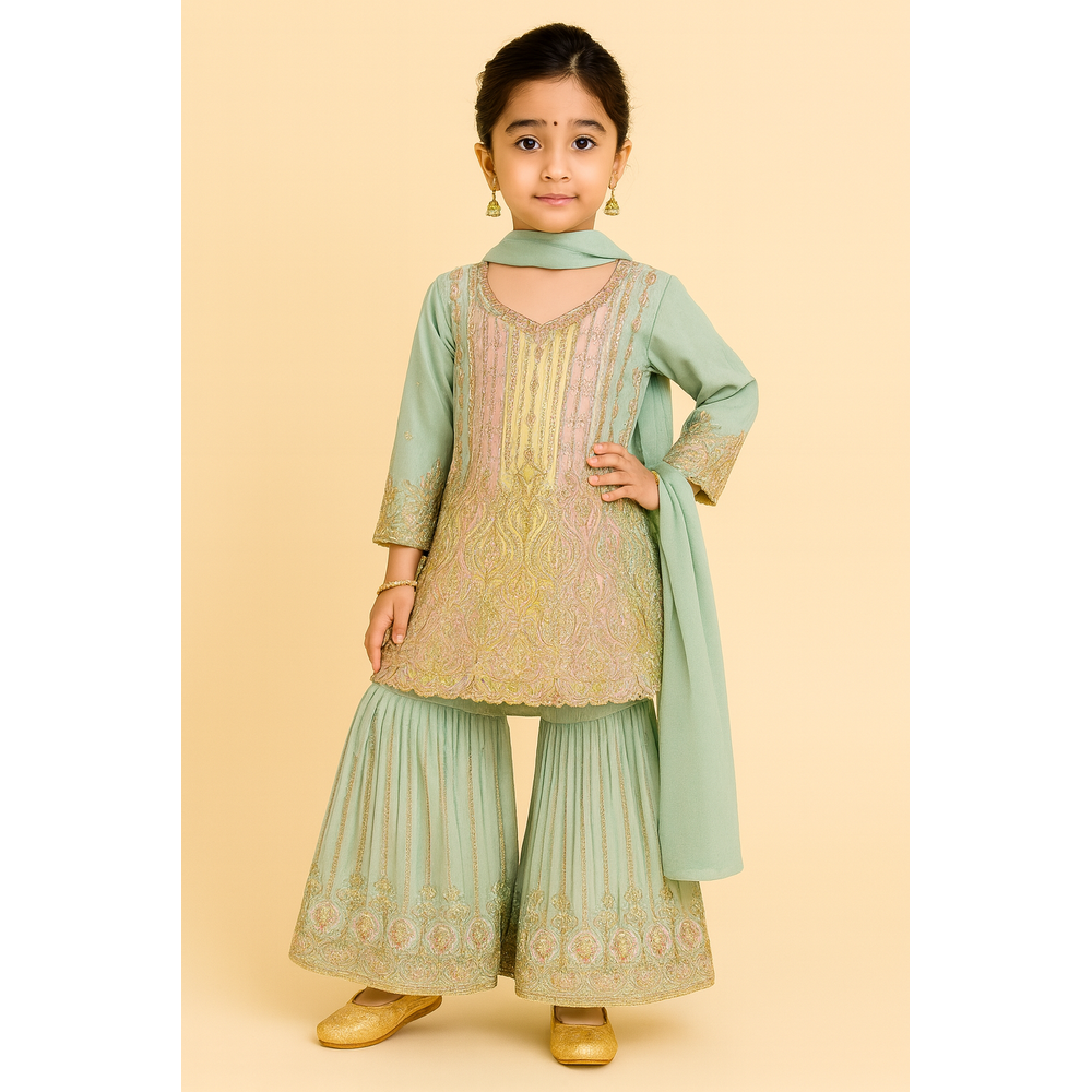 ADVIKA GIRLS PLAZO SUIT