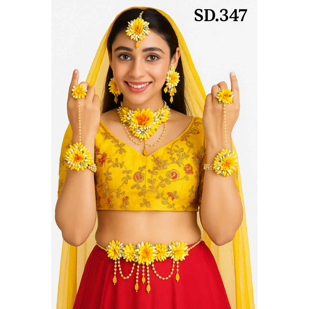 TRISHIKA FLORAL NECKLACE SET 