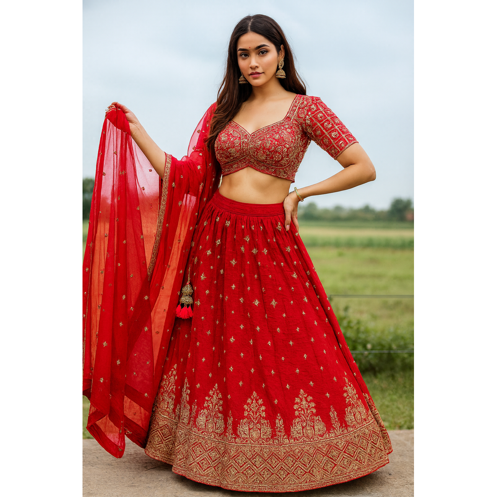 MALAIKA STITCHED LEHENGA SUIT