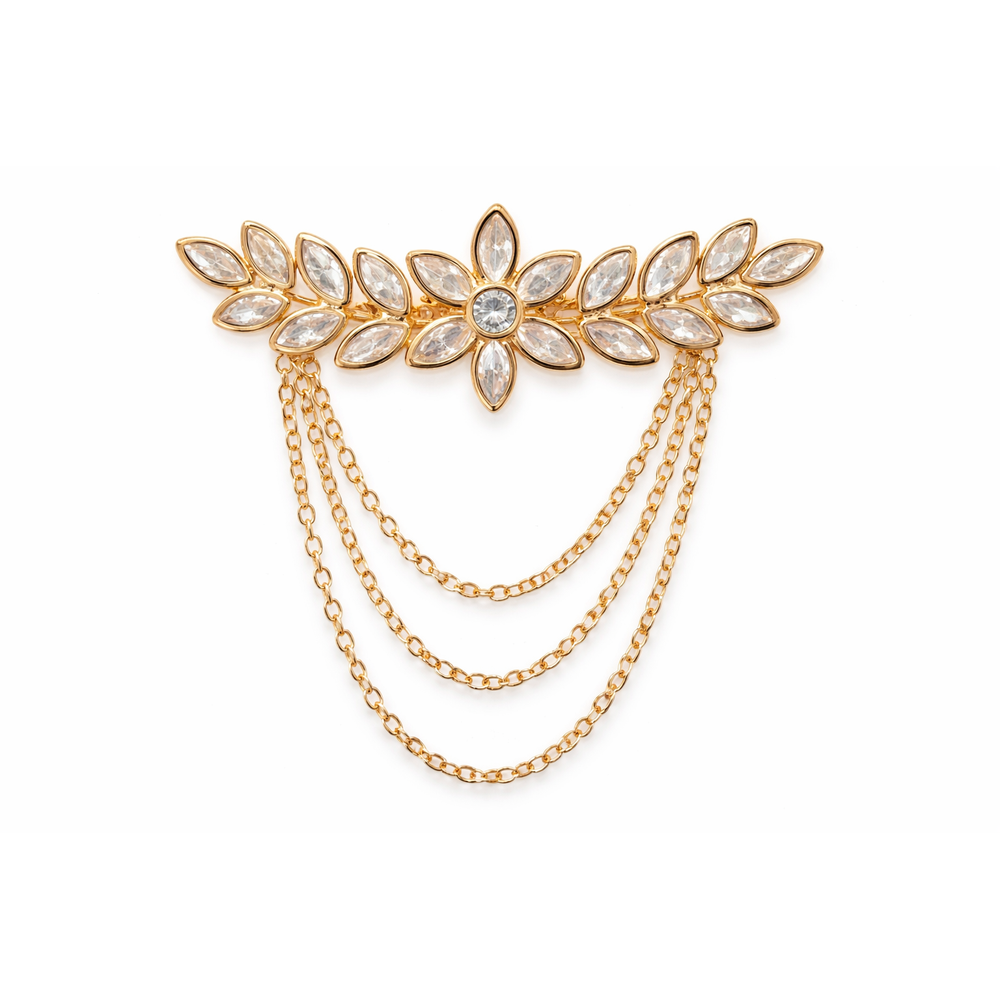 LYLA FLORAL CHAIN BROUCH