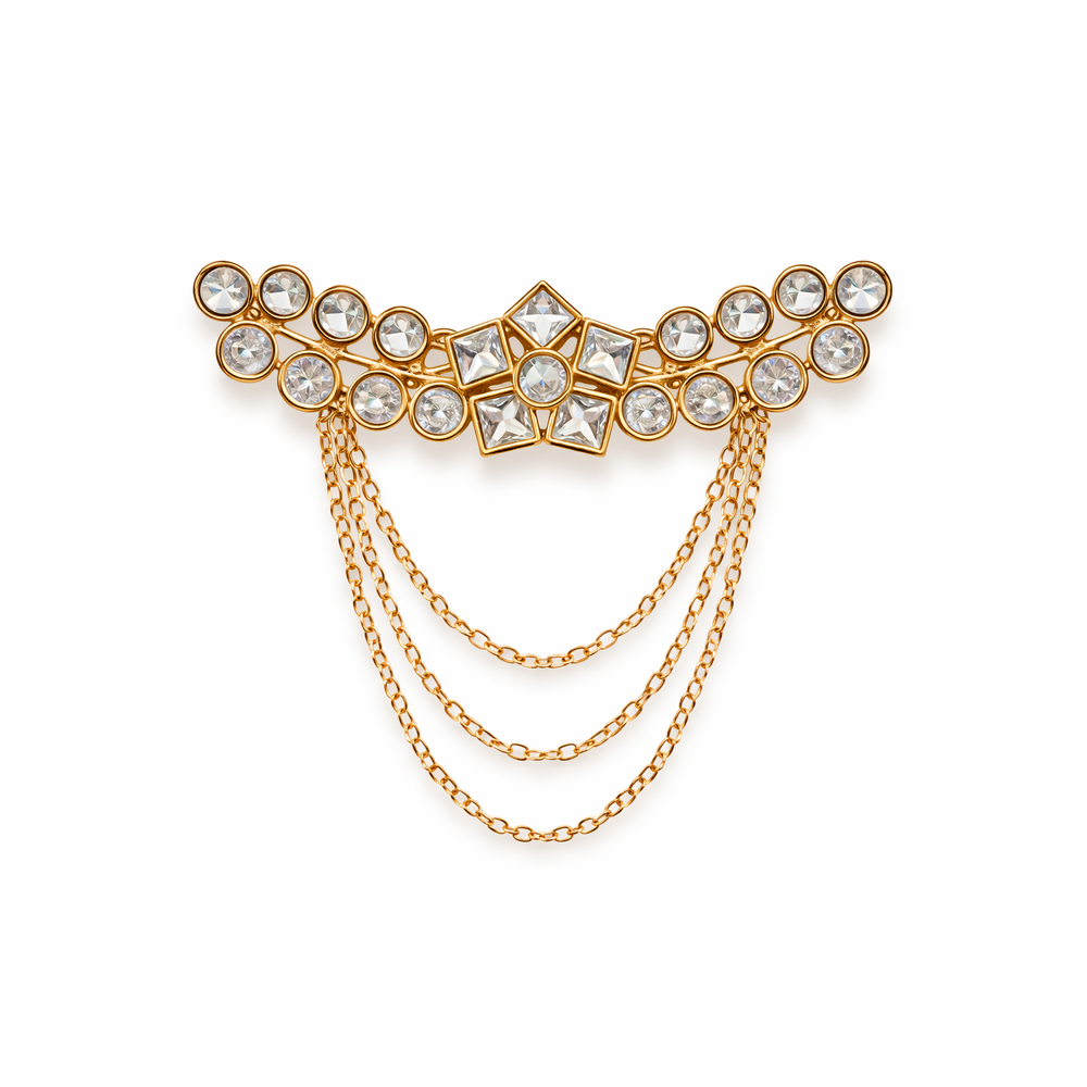 LINA CRYSTAL CHAIN BROUCH