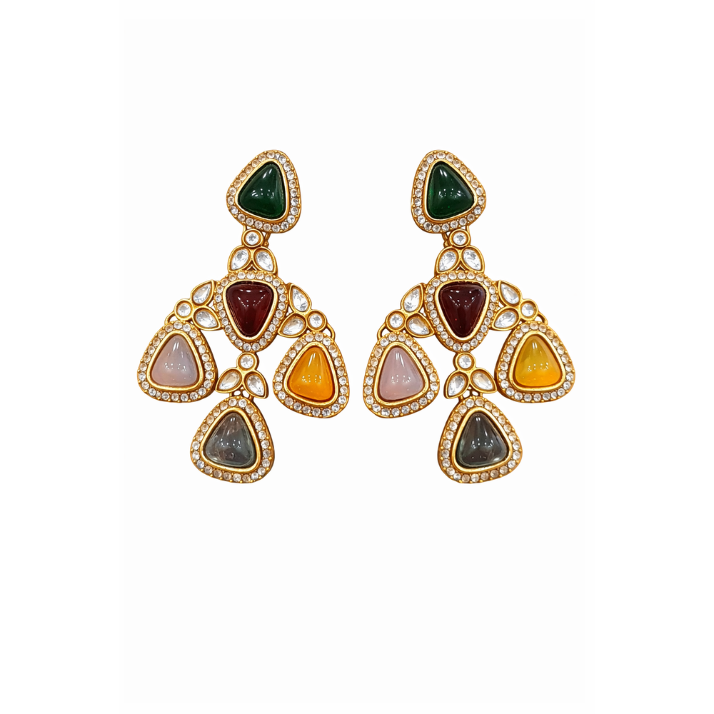 KUNDAN CHANDELIER EARRING