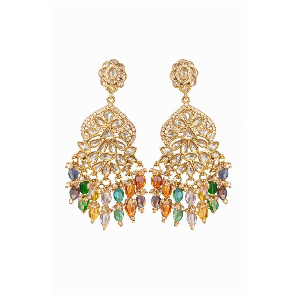 KUNDAN CHANDELIER EARRING