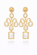 LION MOTIF DROP EARRINGS