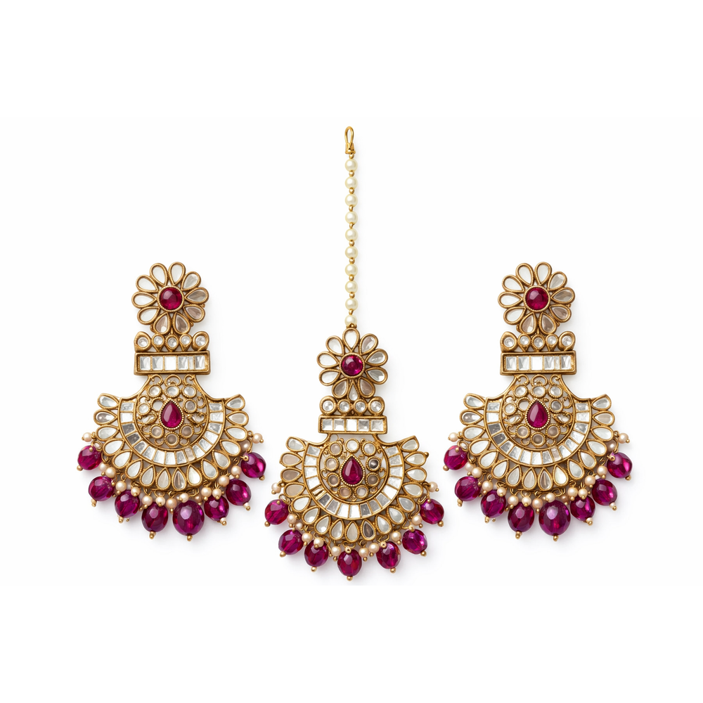 EARRING WITH MAANG TIKKA