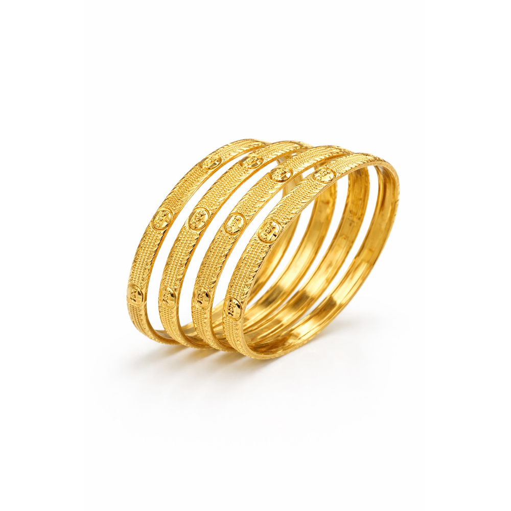 TIARAA ONE GRAM GOLD BANGLES SET