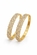 GOLD BANGLE SET WITH CRYSTAL ACCENTS