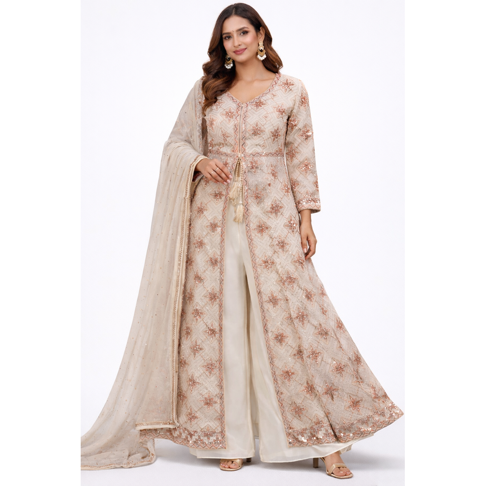 FAAIZA STYLE  FLARE PLAZO SUIT