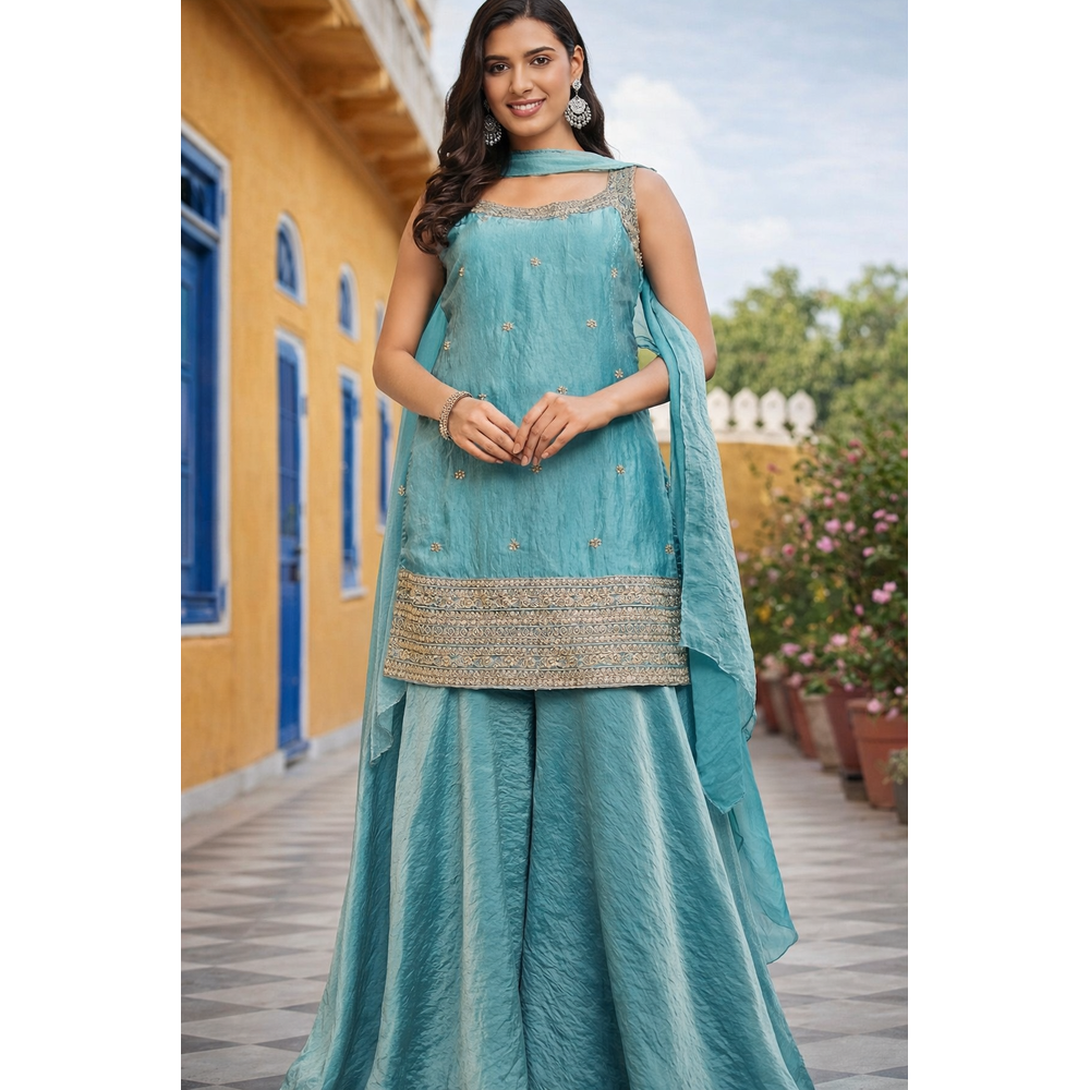 JANVI FLARE PLAZO SUIT