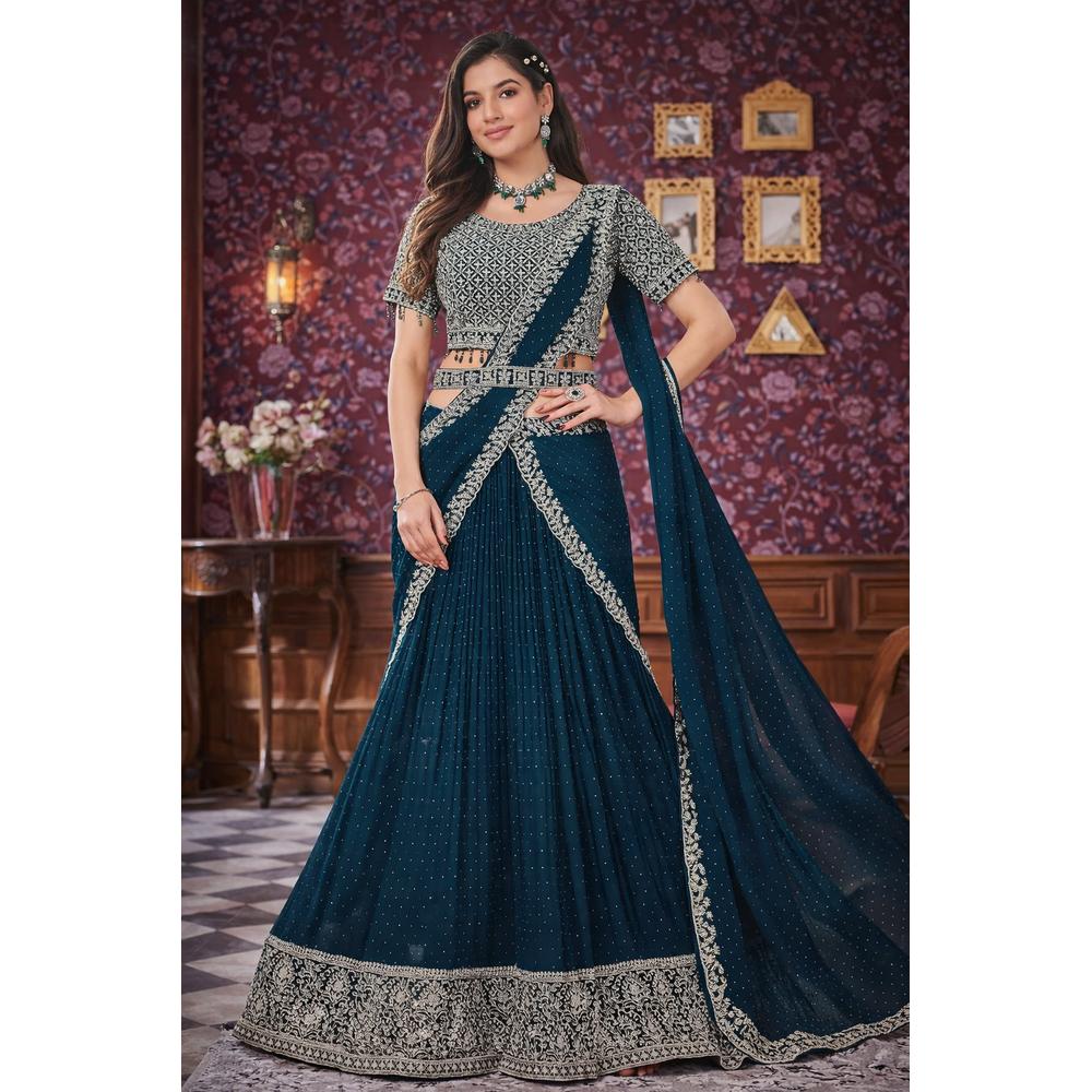 GUNCHAN CHOLI LEHENGA SAREE