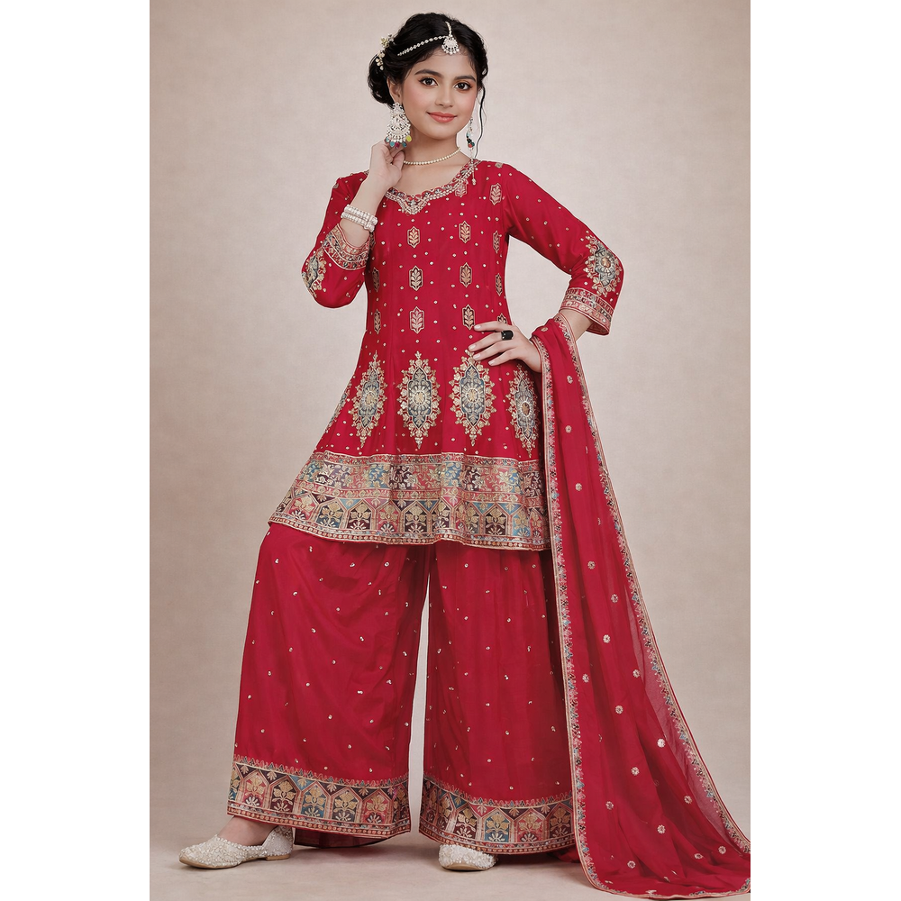 FATIMA GIRLS PLAZO SUIT