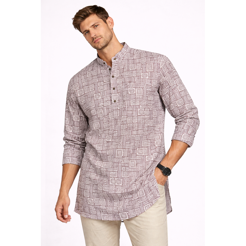 ARIYAN MENS PRINTED KURTA