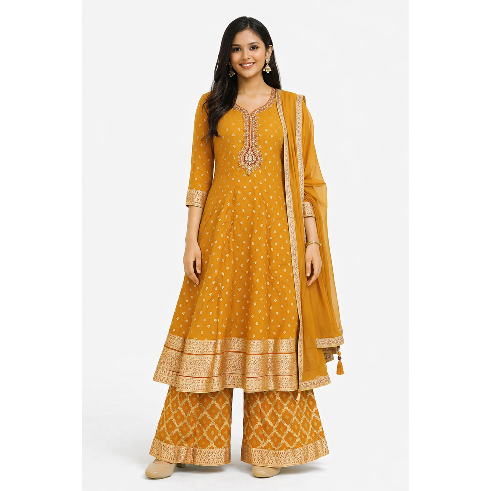 SOHALI ANARKALI WITH PLAZO SUIT