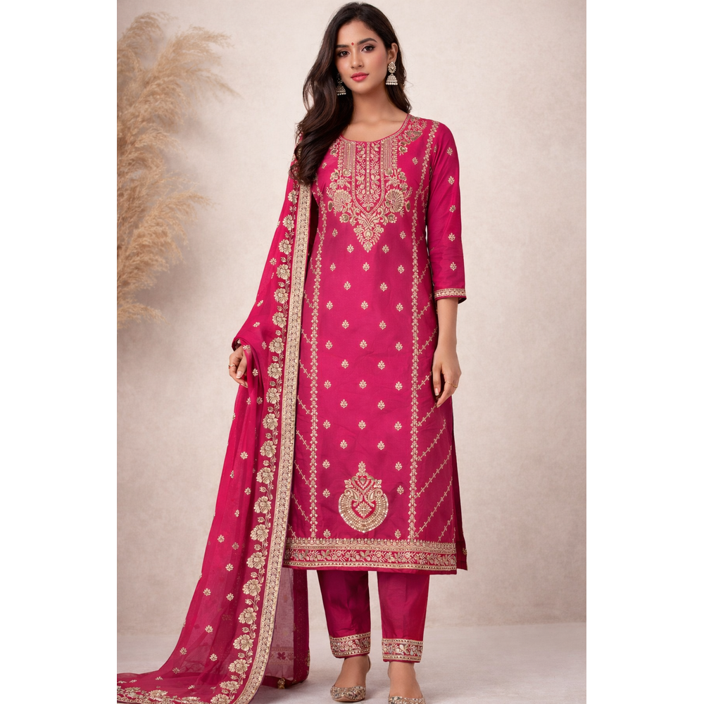 AZIZA STRIAGHT KAMEEZ