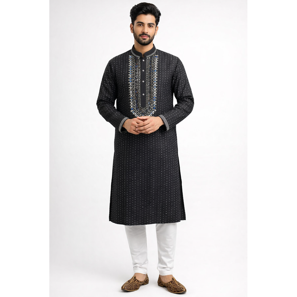 SAMEER MENS SEQUENCE KURTA