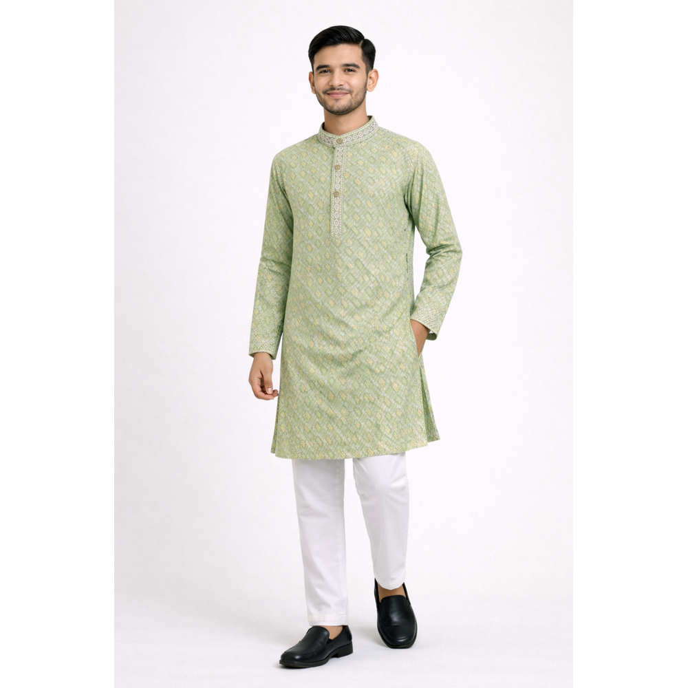 FARAN MENS SEQUINS KURTA SET