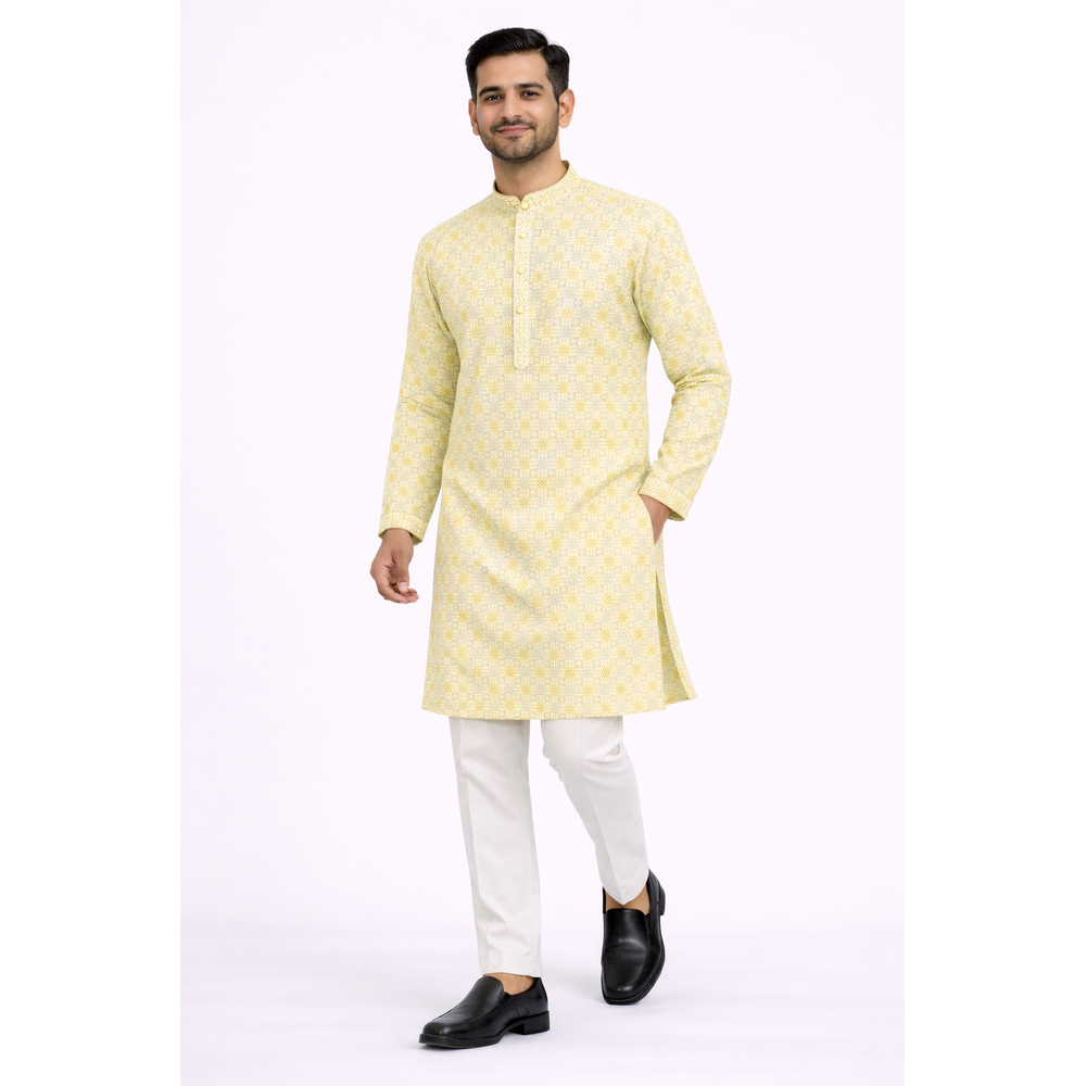 FAZIL MENS SEQUINS KURTA SET