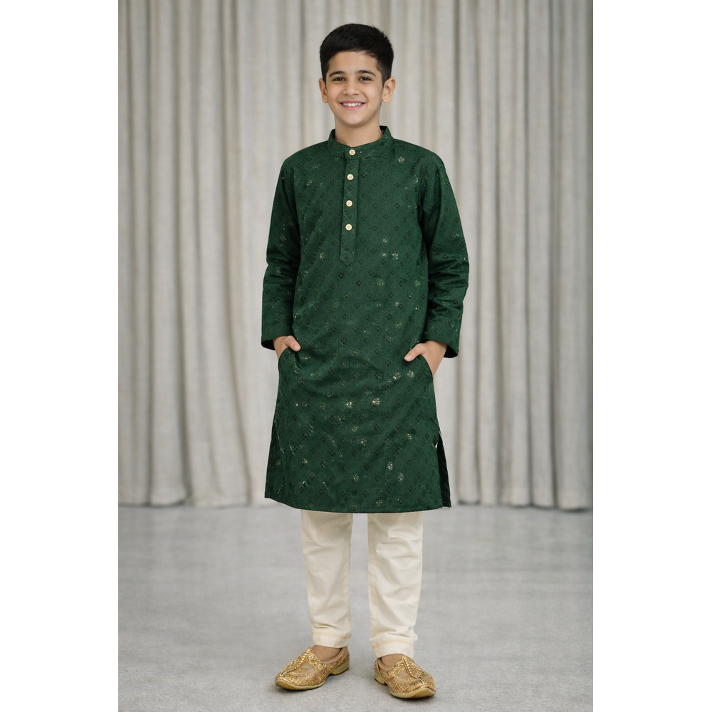 ZAIN  BOYS SEQUENCE KURTA PANTS