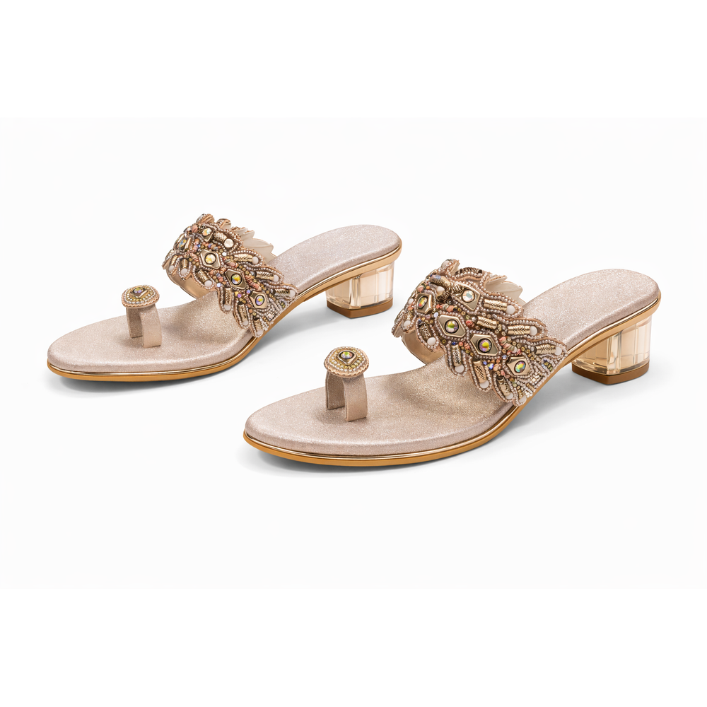 ELEGANT ROSE GOLD SANDALS