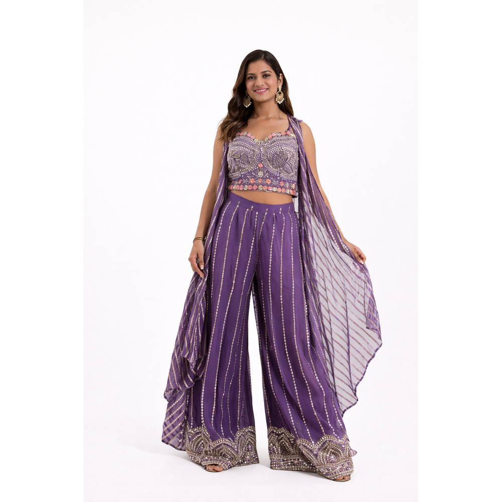 TEJASHWINI JACKET PLAZO SUIT