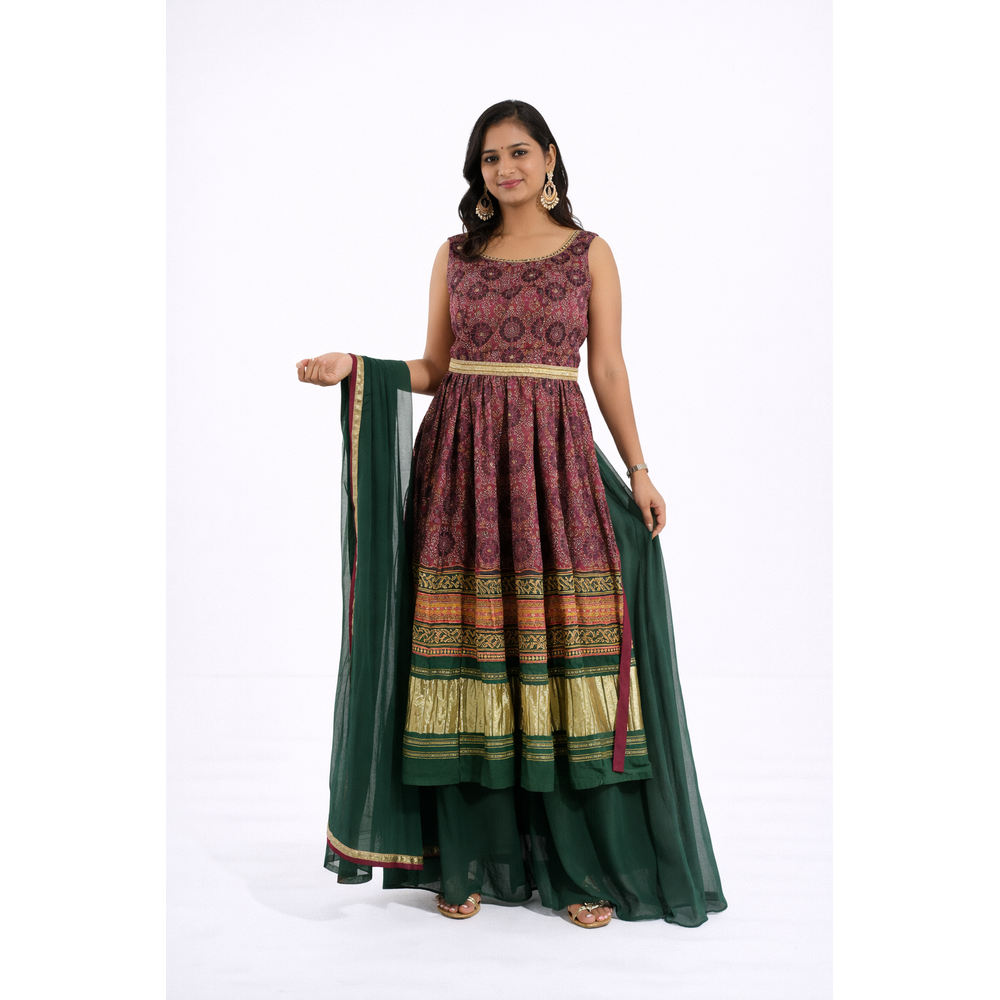 MONIKA NYRA CUT  PLAZO SUIT 