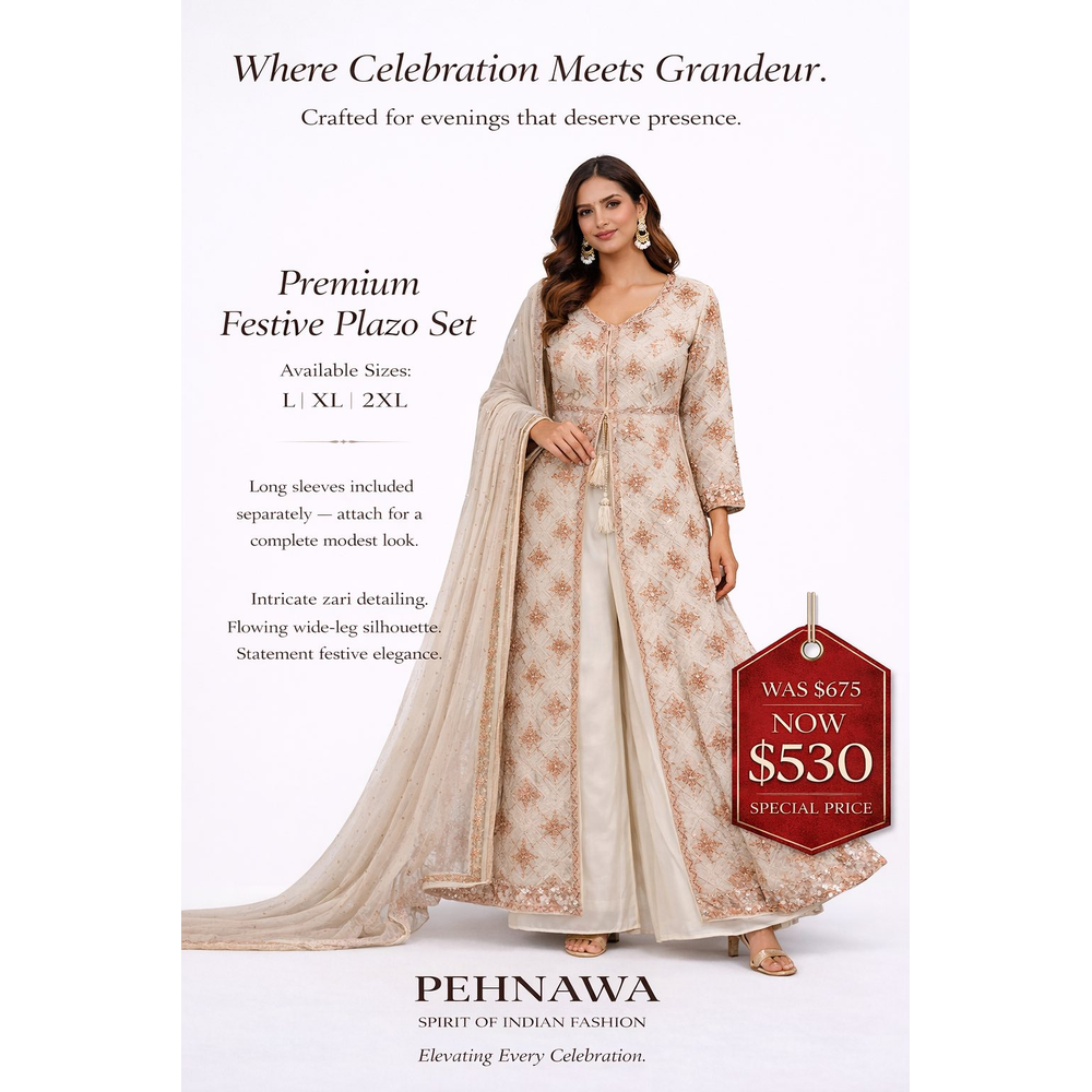 FAAIZA STYLE  FLARE PLAZO SUIT