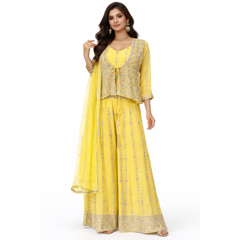 INAYA HALF JACKET PLAZO SUIT ESR