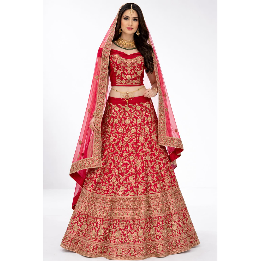 BRIDAL UNSTITCHED  LEHENGA SUIT XL