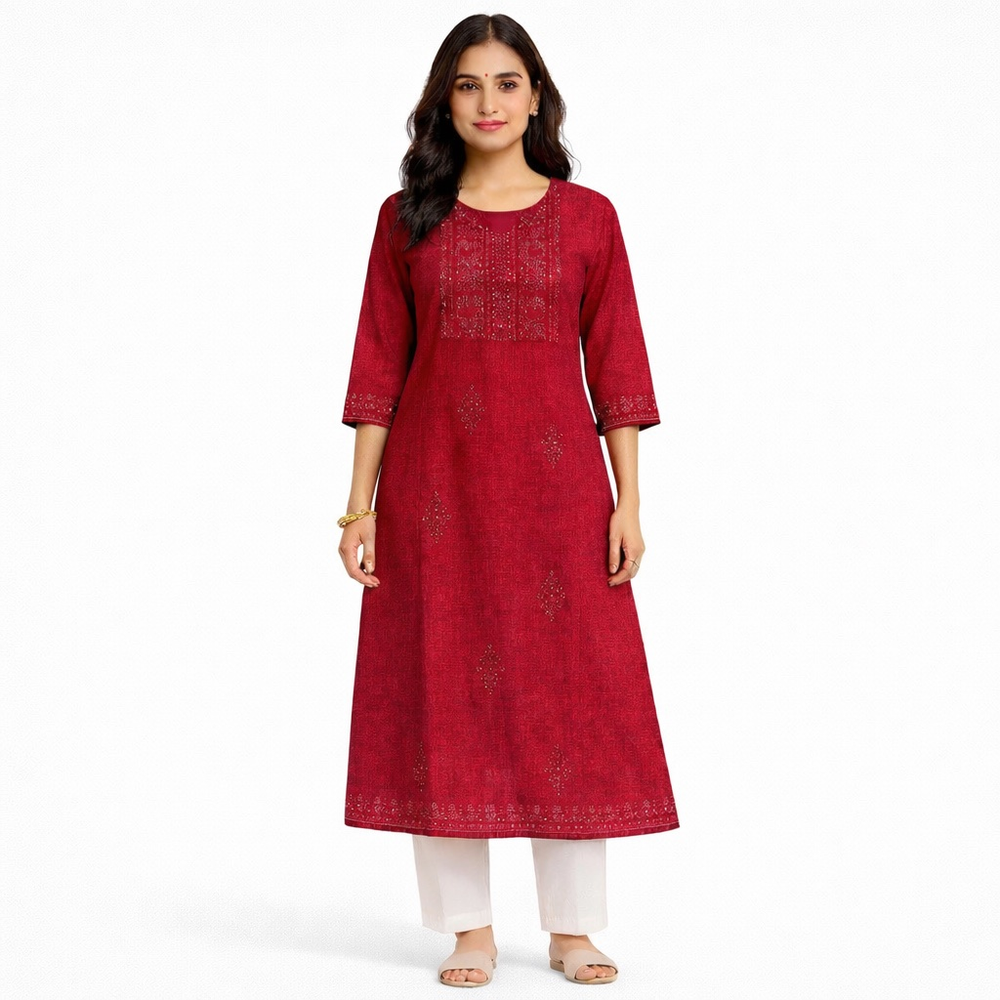 AISHA KURTI WITH SLEEVE 