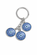EVIL EYE TRIPLE CHARM KEY CHAIN 