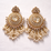 MARBLE KUNDAN JHUMKA EARRINGS