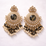MARBLE KUNDAN JHUMKA EARRINGS