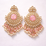 MARBLE KUNDAN JHUMKA EARRINGS