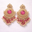 MARBLE KUNDAN JHUMKA EARRINGS