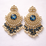 MARBLE KUNDAN JHUMKA EARRINGS
