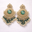 MARBLE KUNDAN JHUMKA EARRINGS