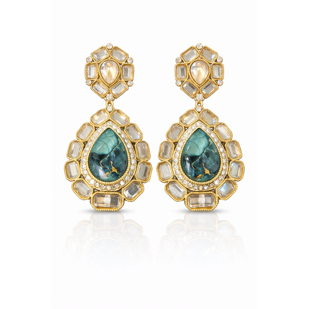 KUNDAN STYLE EARRINGS